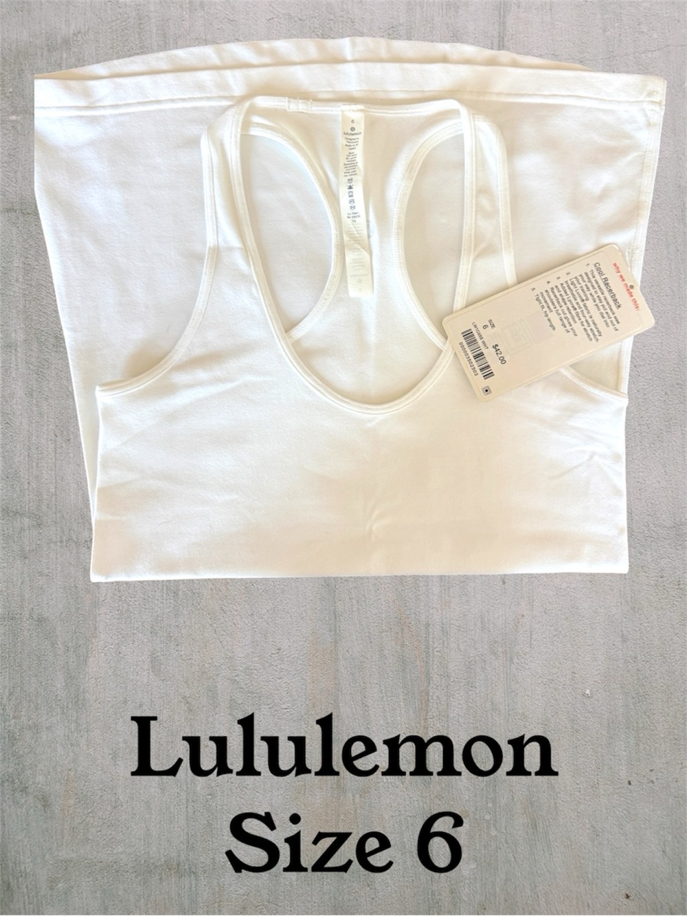 lululemon athletica White Racerback Tank Top